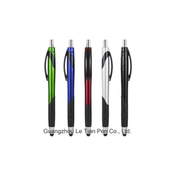 Pluma de empuje promocional con Stylus Metal Push Touch Pen Lt-L459